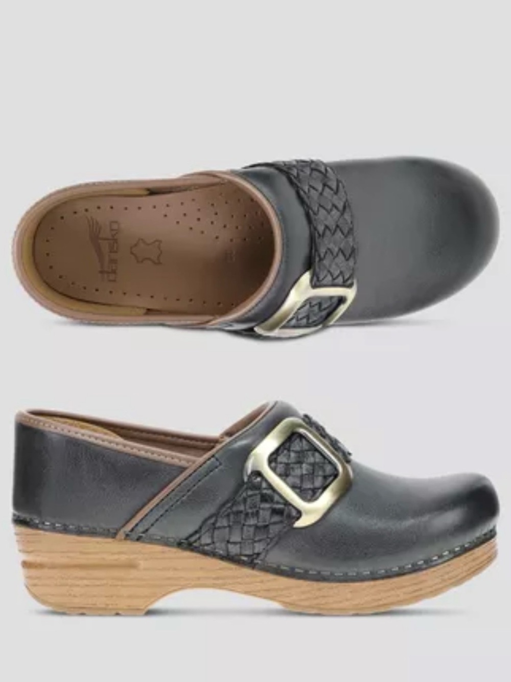 Dansko Professional Braided Clog with Buckle black 36